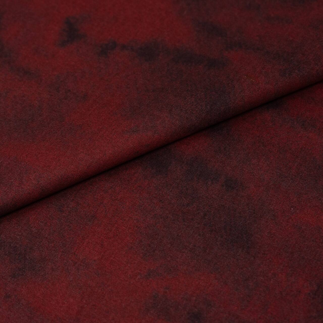 SINGER Christmas Tone-on-Tone Dark Red Cotton Fabric